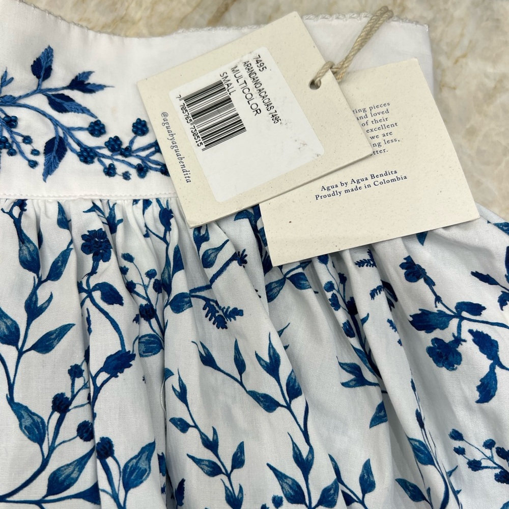 AGUA BY AGUA BENDITA Arandano Floral Cotton Mini Skirt - Picture 10 of 12
